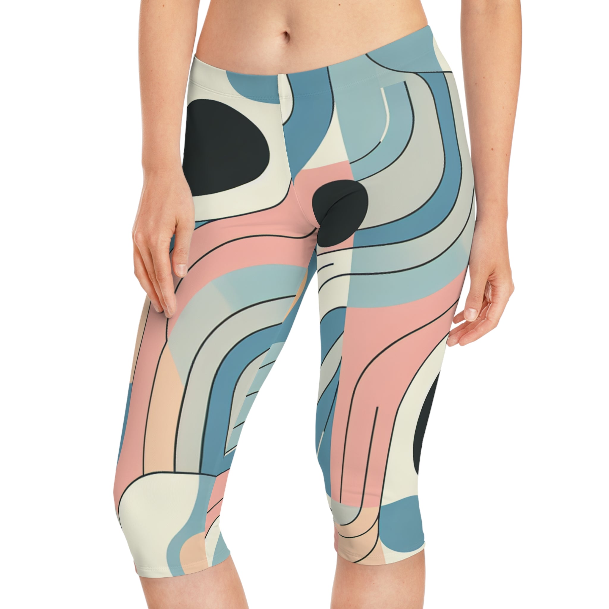 Luxury Sweat Symphony Fitness Fusion Capri Leggings - High-Quality, Flexible Workout Wear