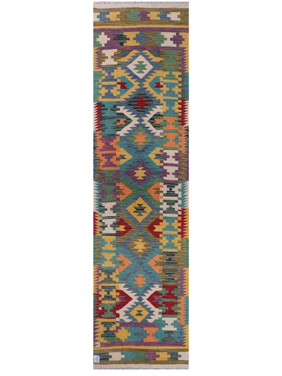 Maimana Kilim Runner - 296 x 77 cm