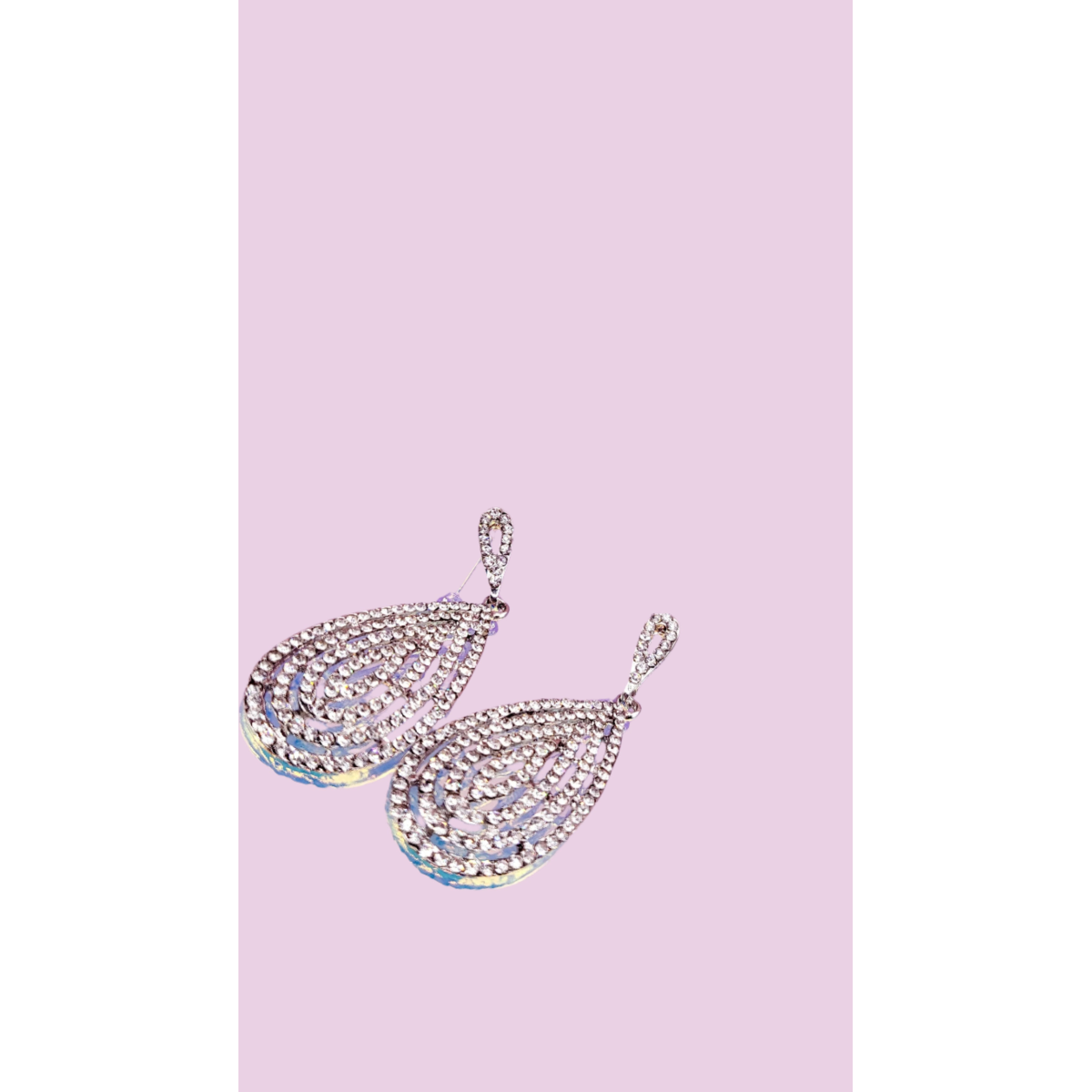 Layered Loop Crystal Drop and Dangle Earrings