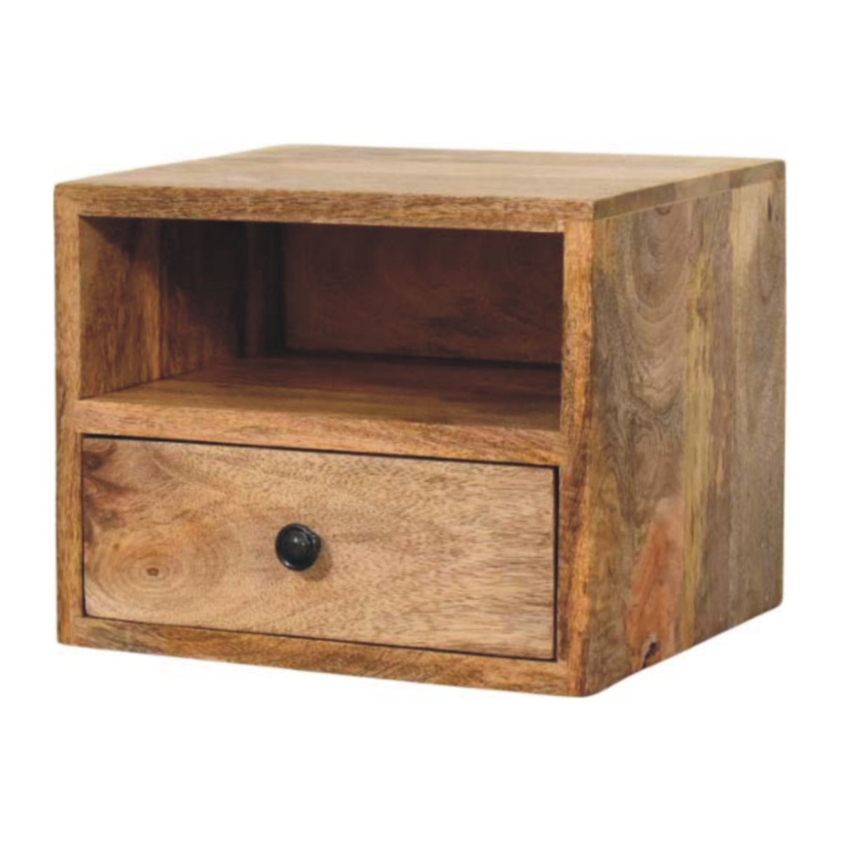 Artisan Furniture Solid Wood Solis 1-Drawer Oak-ish Wall Mounted Nightstand