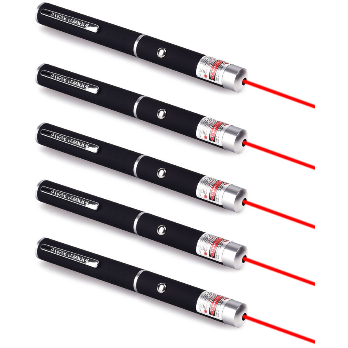 5 PCS Small Laser Pointer Pen 650nm Red Light Visible Beam 1mW For conference presentation