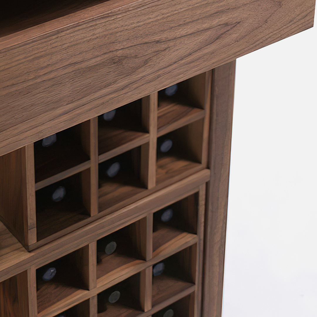 Grace Wine Cabinet, Solid Wood