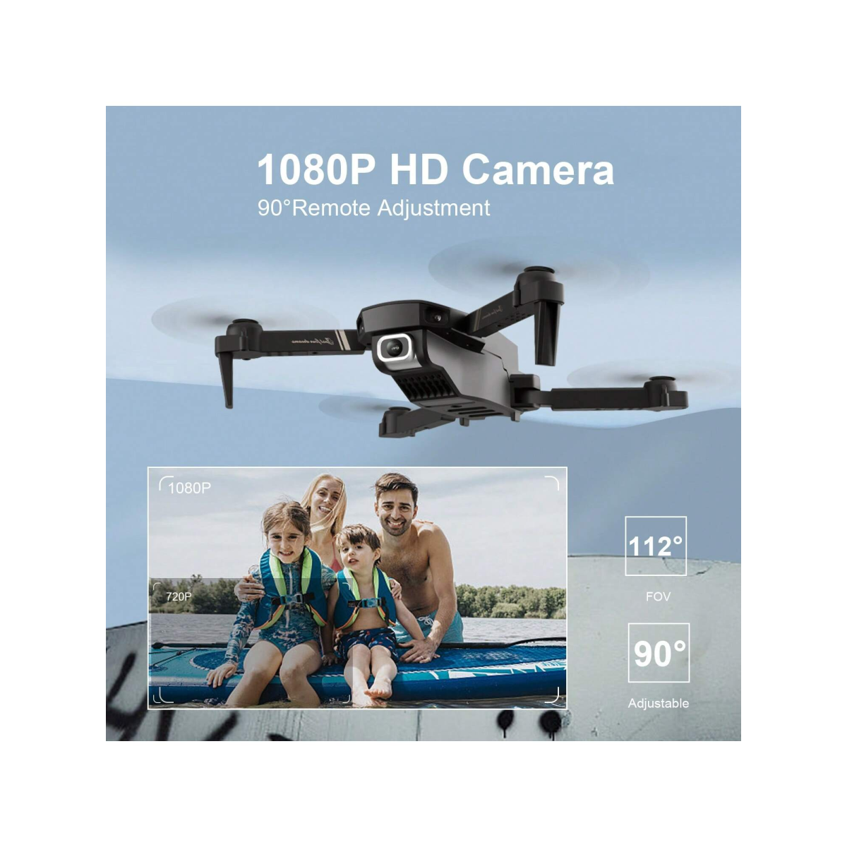 4DRC V4 Foldable Mini Drone with Camera - 1080P HD Drone ,3 Batteries,Drones for Adults Kids,Logistics is randomly sent by UPS/USPS/Evri/Royal Mail.