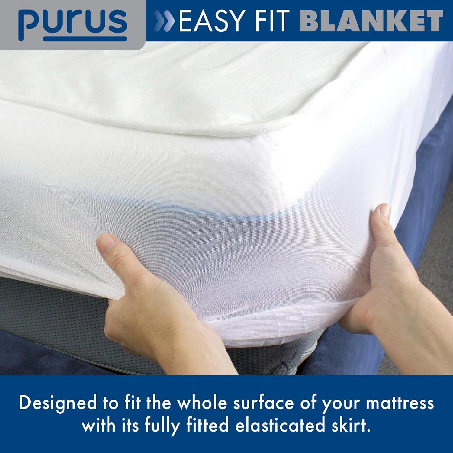 Electric Blanket Double 193x137cm 3 Heat Settings Soft Polyester Purus
