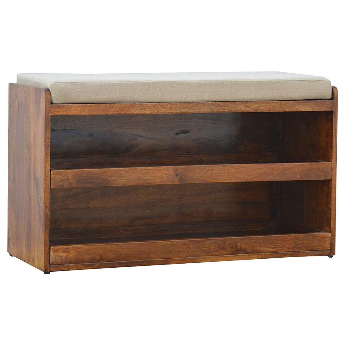 Artisan Furniture Solid Wood Mud Linen Pull out Shoe Bench