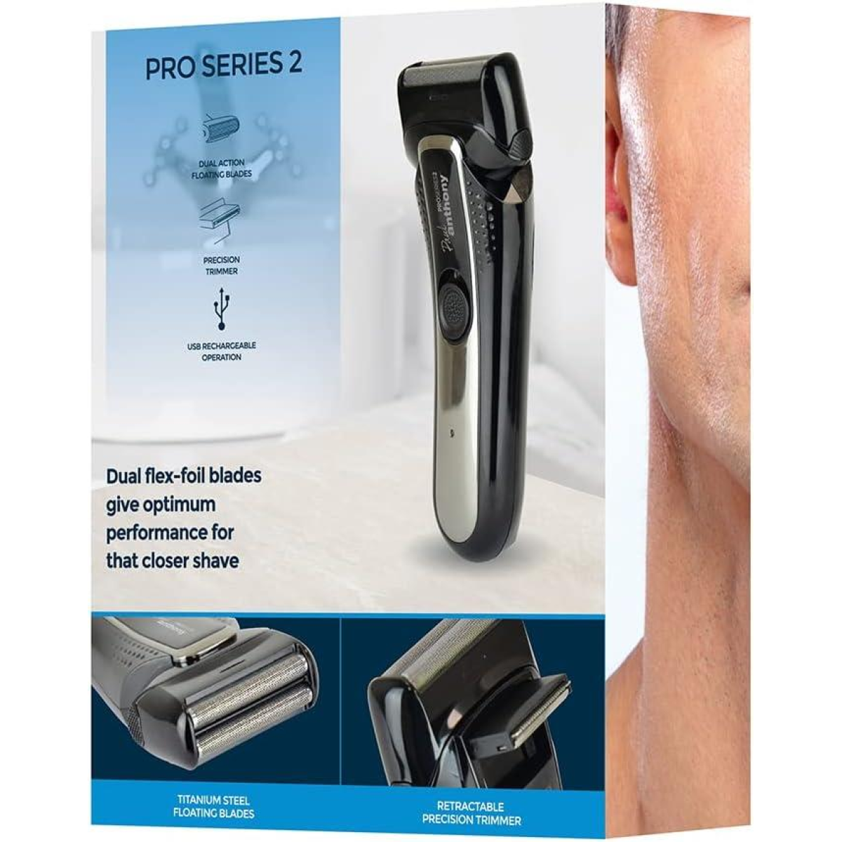 Paul Anthony 'Pro Series 2' Mens USB Foil Shaver