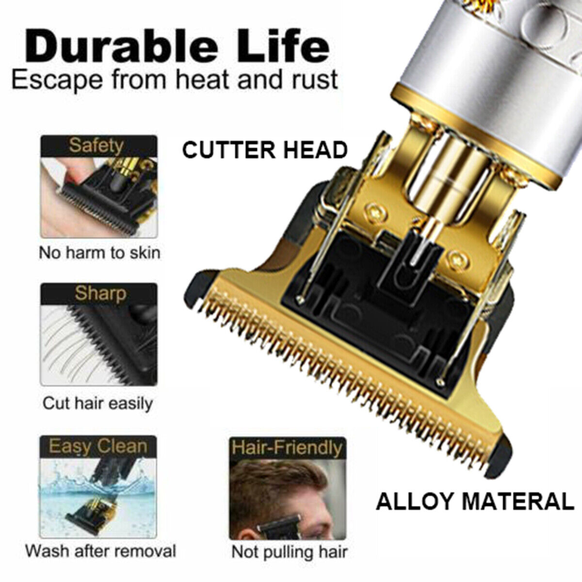 Small LCD Screen Display Professional Men Cordless Hair Clippers Beard Trimmer Cutting Machine Kit