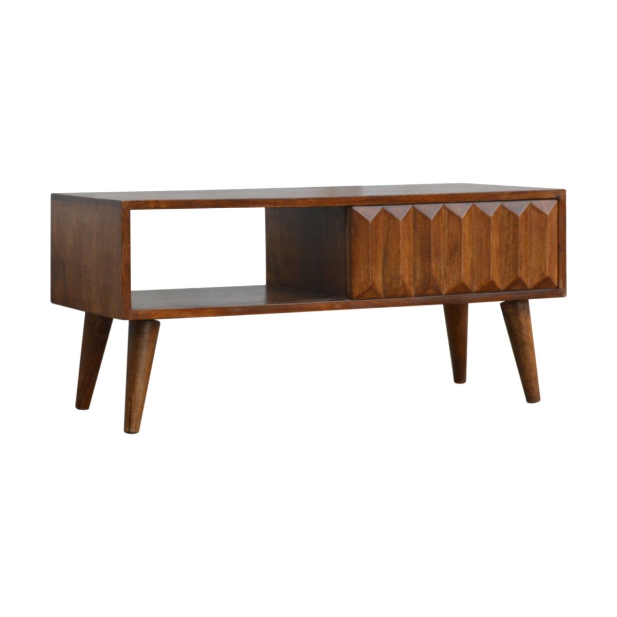 Artisan Furniture Solid Wood Chestnut Prism Sliding Media Unit