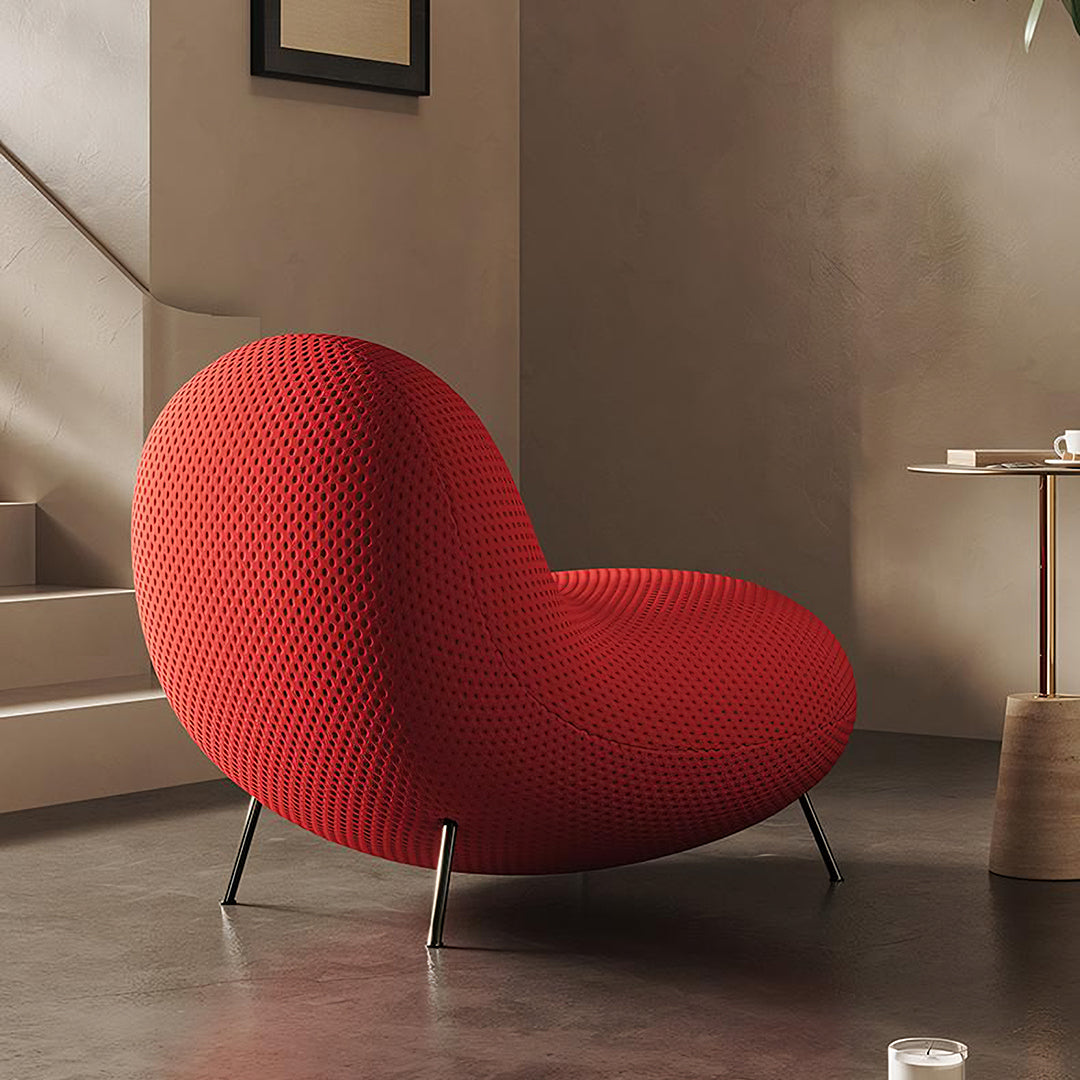 Cruz Easy Chair, Lounge Chair, Red