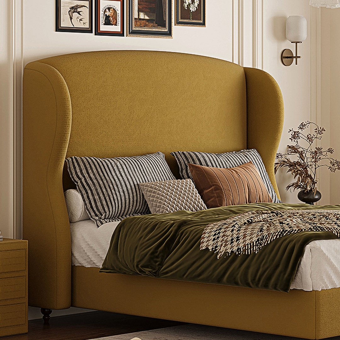 Amara Wingback Double Bed, King Size