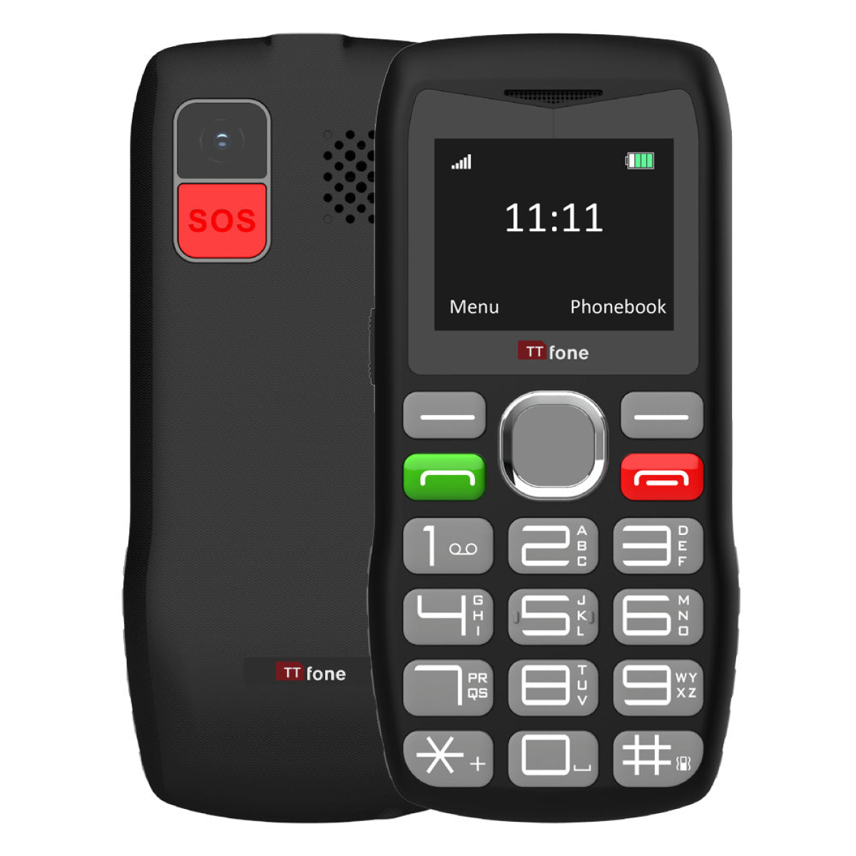TTfone TT890 4G Mobile Phone with Vodafone Pay As You Go SIM card and USB Type C Cable