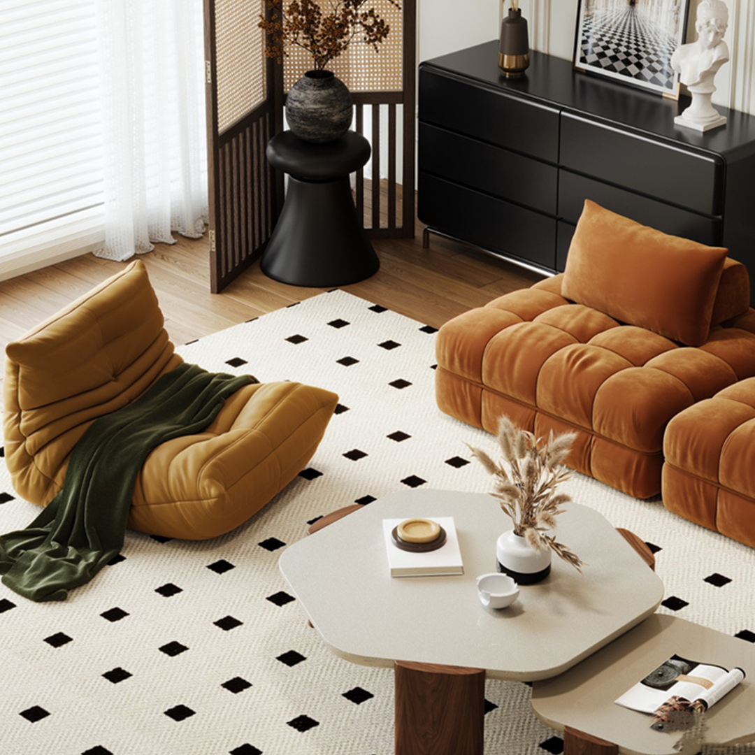 Paloma French Two Seater, Three Seater, Modular Sofa, Velvet