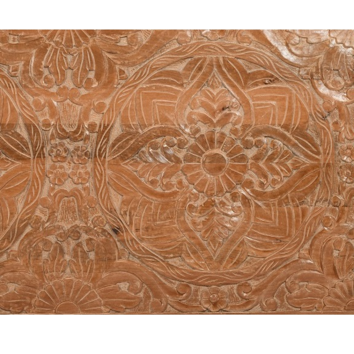 Artwork Mango Wood Bedframe Headboard
