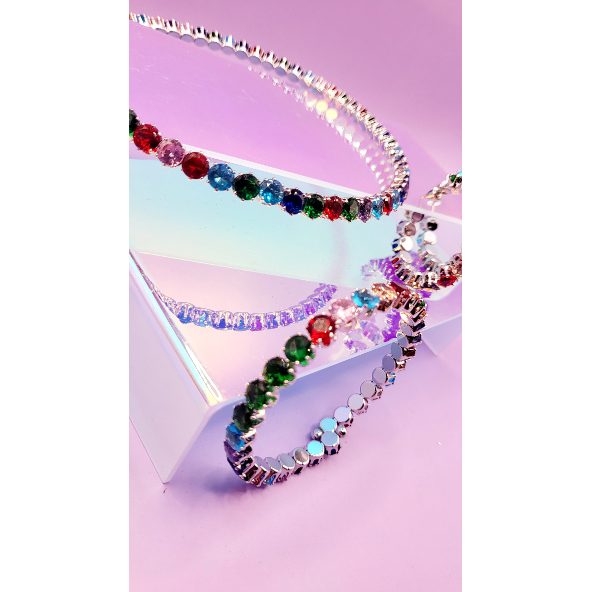 Aura Crystal Trio Choker, Bracelet & Earrings