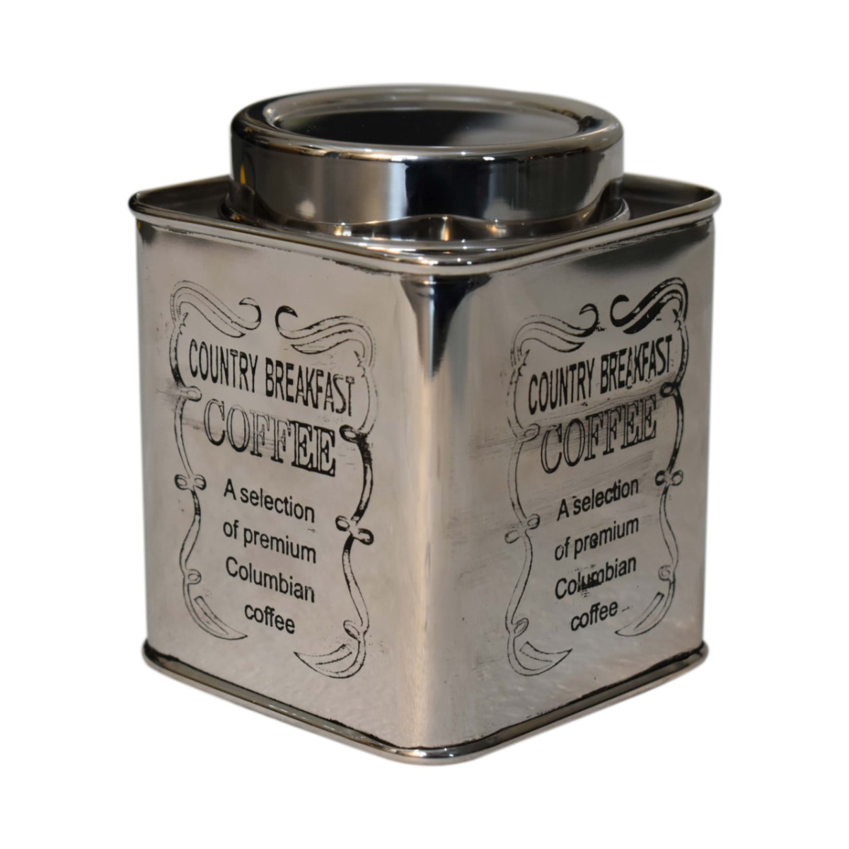 Artisan Furniture Storage Jars - Chrome Kitchen Set of 3, Chrome Finish