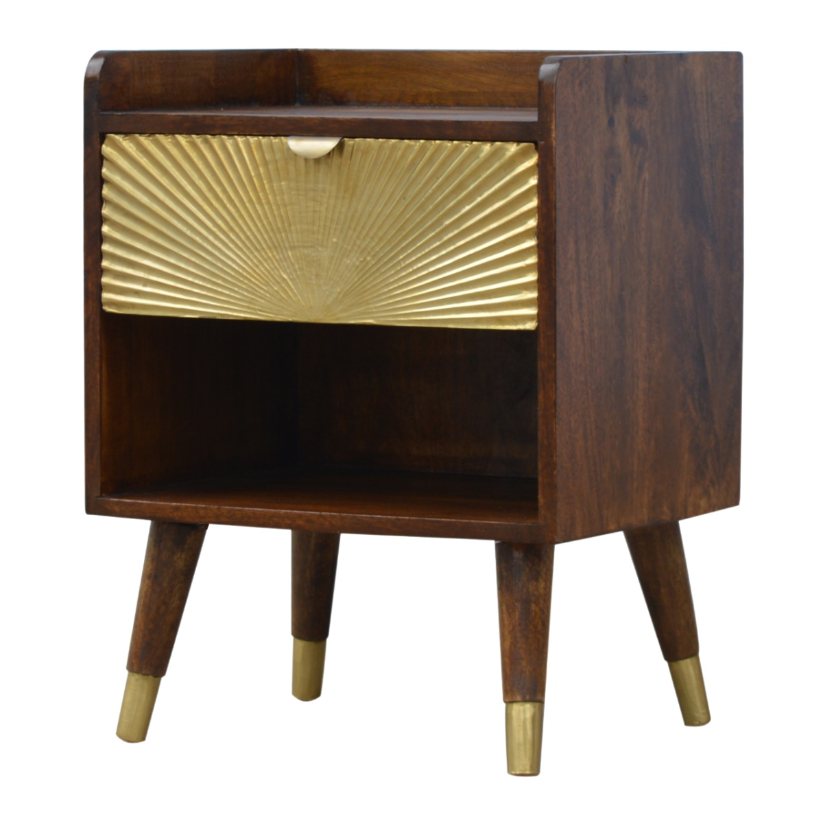Artisan Furniture Solid Wood Manila Gold One Drawer Bedside