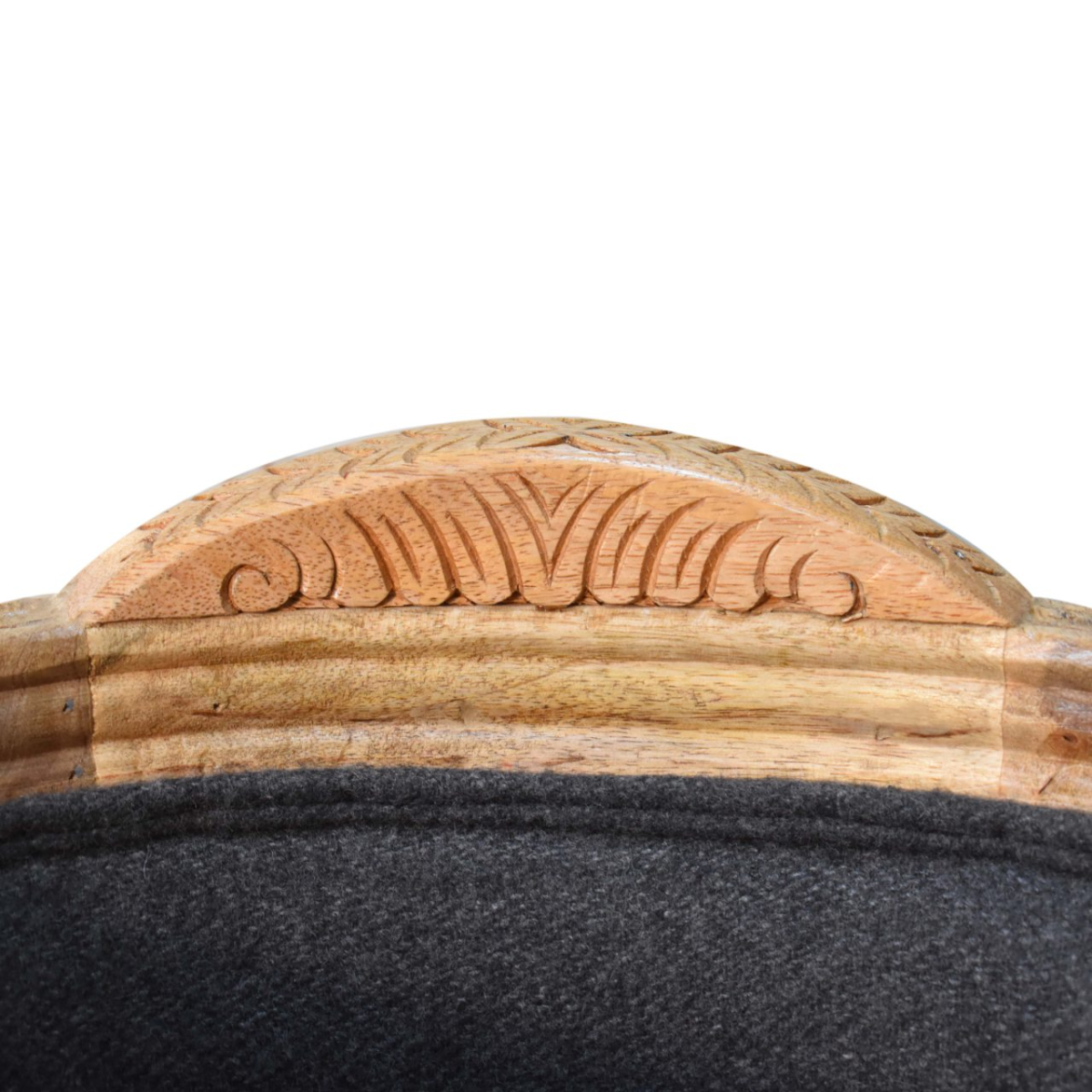 Artisan Furniture Solid Wood Carved Battleship Tweed Pet Bed