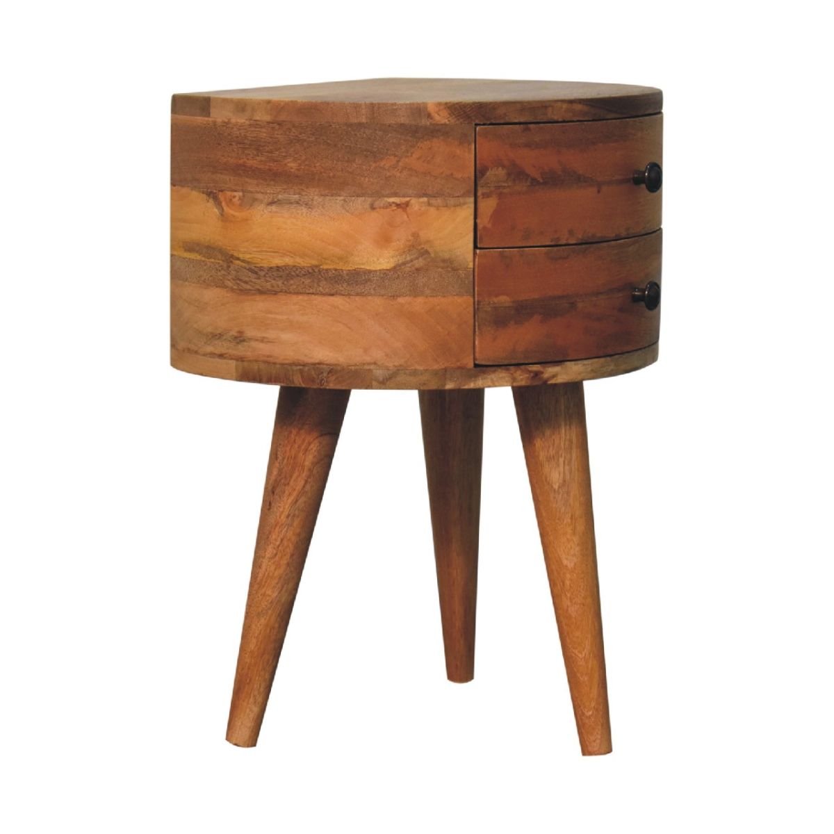 Artisan Furniture Solid Wood Odyssey Oak-ish Tripod Bedside
