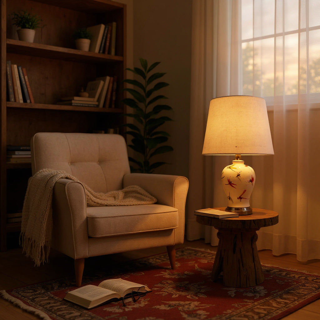 37CM LAMP AND SHADE