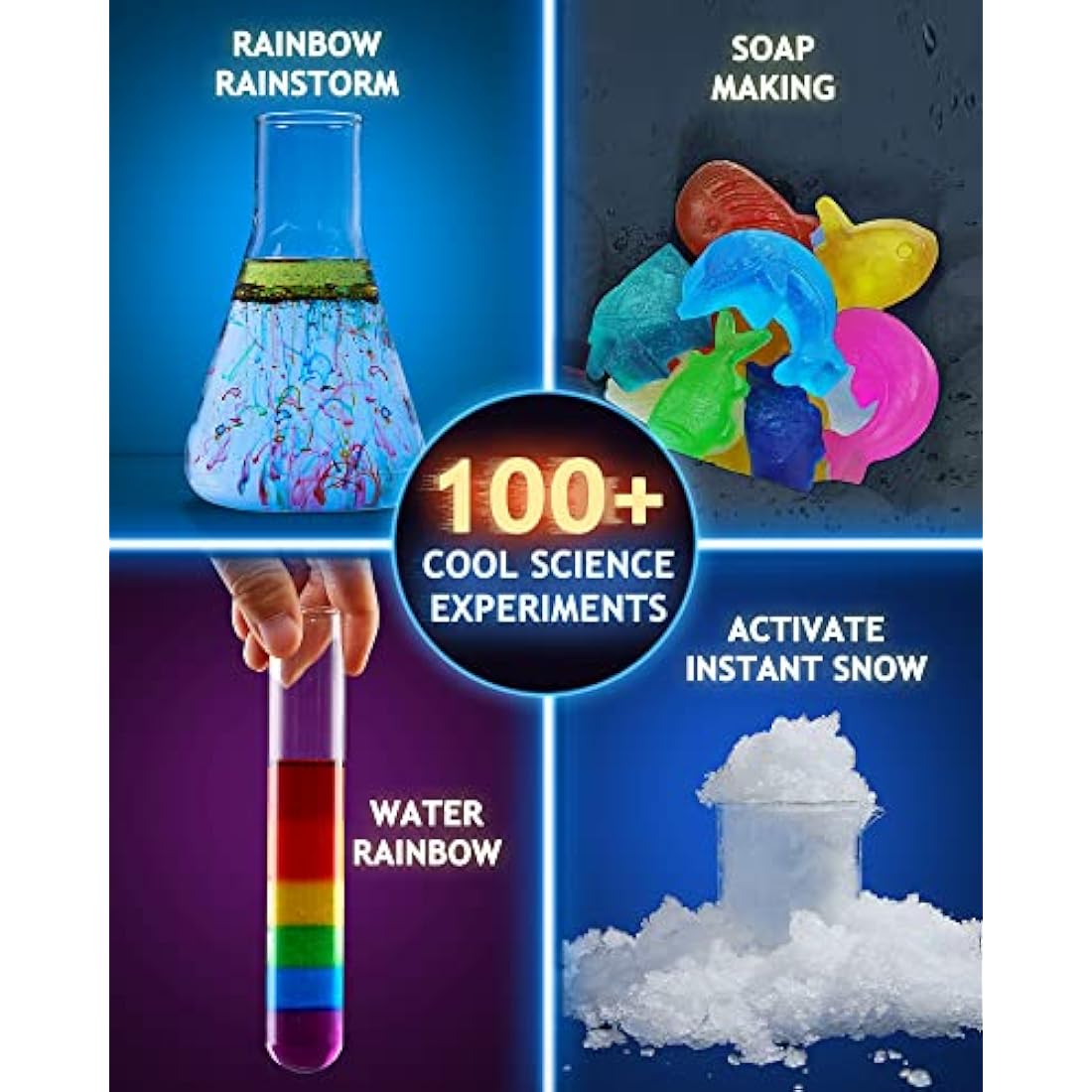 Japace 100+ Science Lab Experiments Kits for Kids, STEM Activities Educational Scientist Toys for Boys Girls Chemistry Set, Cool Christmas Birthday Gift Ideas Holiday Suprise