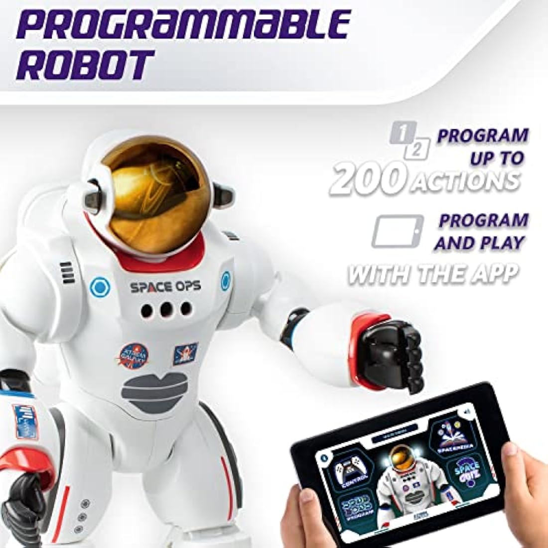 Xtrem Bots - Charlie The Astronaut Robot Toy | Toy Robots | Programmable Up To 200 Actions And Remote Control Robot | Robots For Kids | Boys Toys Age 5 Or Older | 5 Year Old Boy Gifts | Stem
