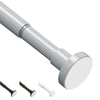 WELDUN Curtain Tension Rod Extendable, 48-190CM No Drill Telescopic Shower Curtains Rail, Adjustable Strong Spring Rod for Window Bathroom, Bedroom,