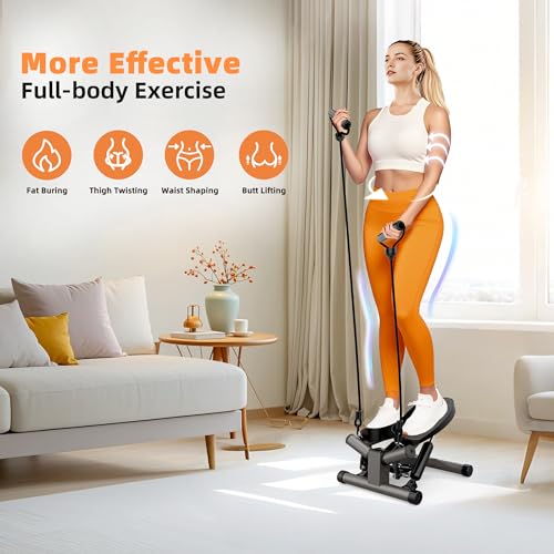 Niceday Twist Steppers for Exercise Workout, Mini Stepper with Resistance Bands, Stepper Machine for Home, Step Machine Exerciser with LCD Monitor,