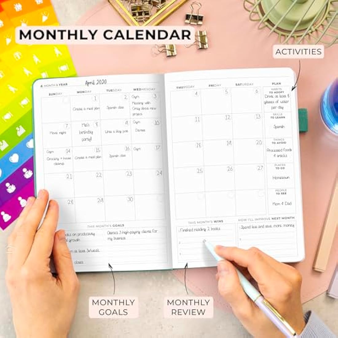 Clever Fox Advanced Weekly Planner – Undated Life Goal Planner for Daily Productivity & Time Management – Day Organizer Journal – Hardcover A5, Turquoise