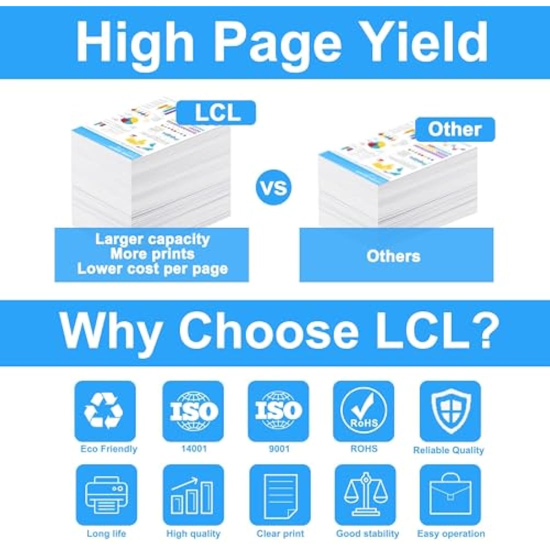 LCL Compatible Toner Cartridge TN248 TN-248 TN-248BK TN-248C TN-248M TN-248Y (4PK KCMY) Replacement for Brother DCP-L3520CDW DCP-L3520CDWE HL-L8230CDW MFC-L3740CDW HL-L3220CW MFC-L8390CDW DCP-L3555CDW