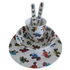 Childrens Melamine Dinner Set. Powell Craft Tractor Kids Gift Set - from Little PJs
