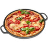 Chef Pomodoro Cast Iron Pizza Pan, Pre-Seasoned 12 Inch Skillet With Handles, Griddle for Dosa Tawa Roti, Comal for Tortillas, Baking on Stove, Oven, Grill BBQ and Camping