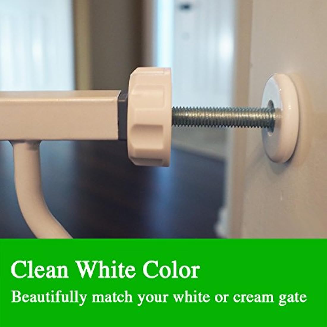 Baby Gate Guru Extra Long M8 (8mm) Spindle Rods for Pressure Mounted Gates Replacement Set - 4 Pack of M8 Spindle Screw Bolts for Baby and Pet Safety Gates - Choose Your Color (8mm, White)
