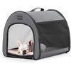 PETSFIT Soft Dog Crate, Travel Bag Carrier- 19 Inch Lightweight, Thick Cushion, Roomy, Easy to Set Up, Portable Pop Up Dog Carrier, Sturdy Portable Cat Kennel Grey
