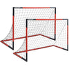 Football Goals Set of 2-KAIHAOWIN Metal Football Goal Frame with All Weather Net for Adult-Quick Assembly Durable Sports Goals for Backyard Indoor/Outdoor Heavy Duty-6'x4'