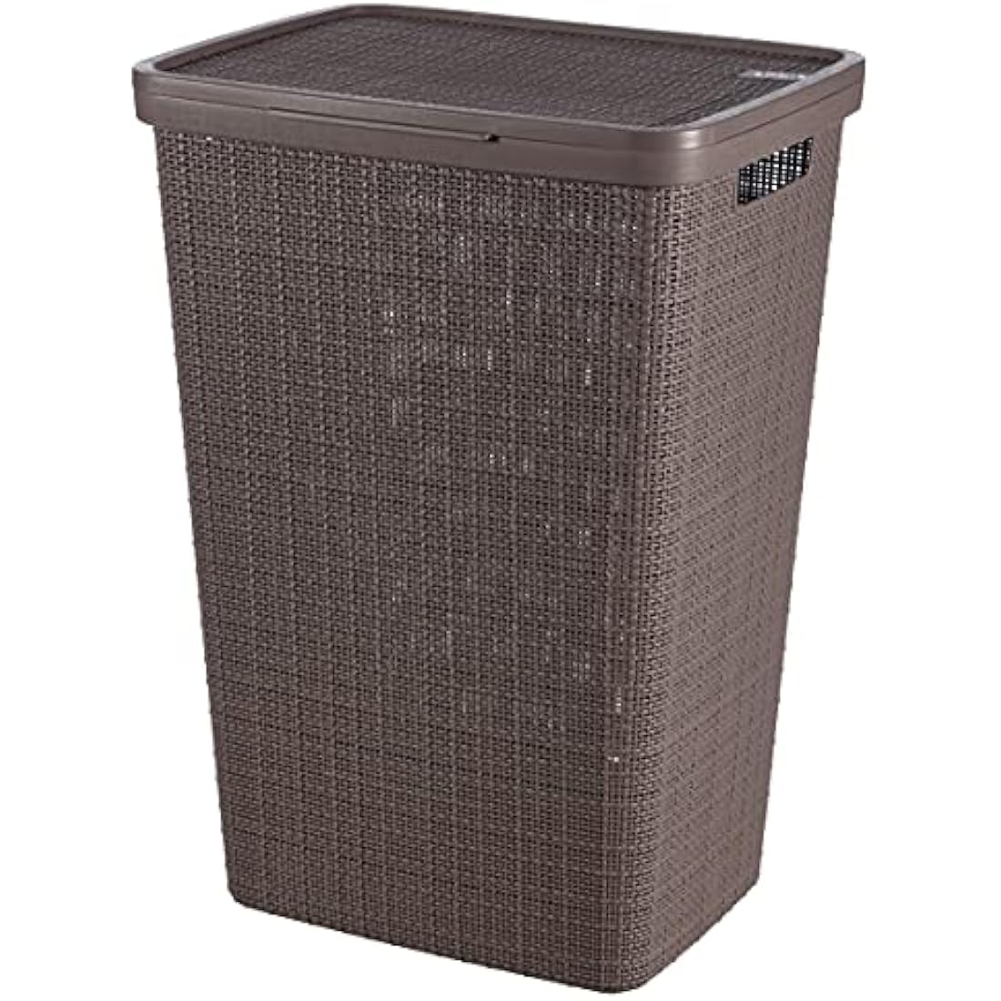 Curver Jute Woven Effect 70% Recycled Rectangular Laundry Hamper 58 Litres – Peppercorn