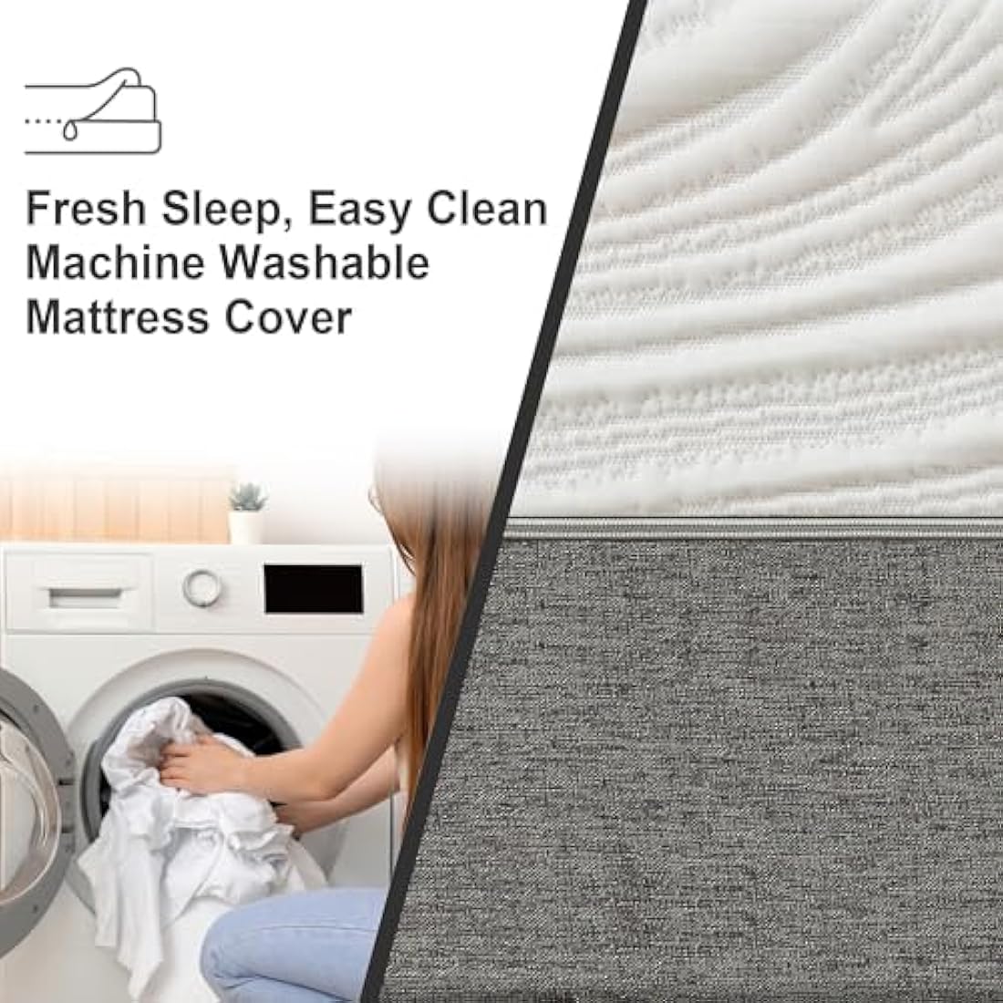 Twirest Double Mattress, Memory Foam Mattress, Medium Firm, Breathable Knitted, Soft and Skin Friendly Cloth, Mattresses in a box (135x190x20cm)