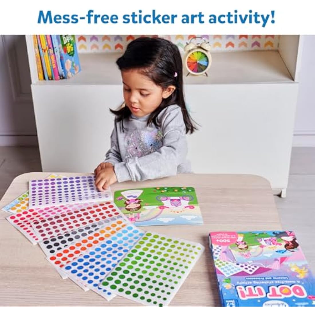 Skillmatics Dot It Sticker Art - Unicorns & Princesses, Mess-Free Fun for Kids, 500+ Stickers, Craft Kits, DIY Activity, Travel Toys, Gifts for Girls & Boys Ages 3, 4, 5, 6, 7