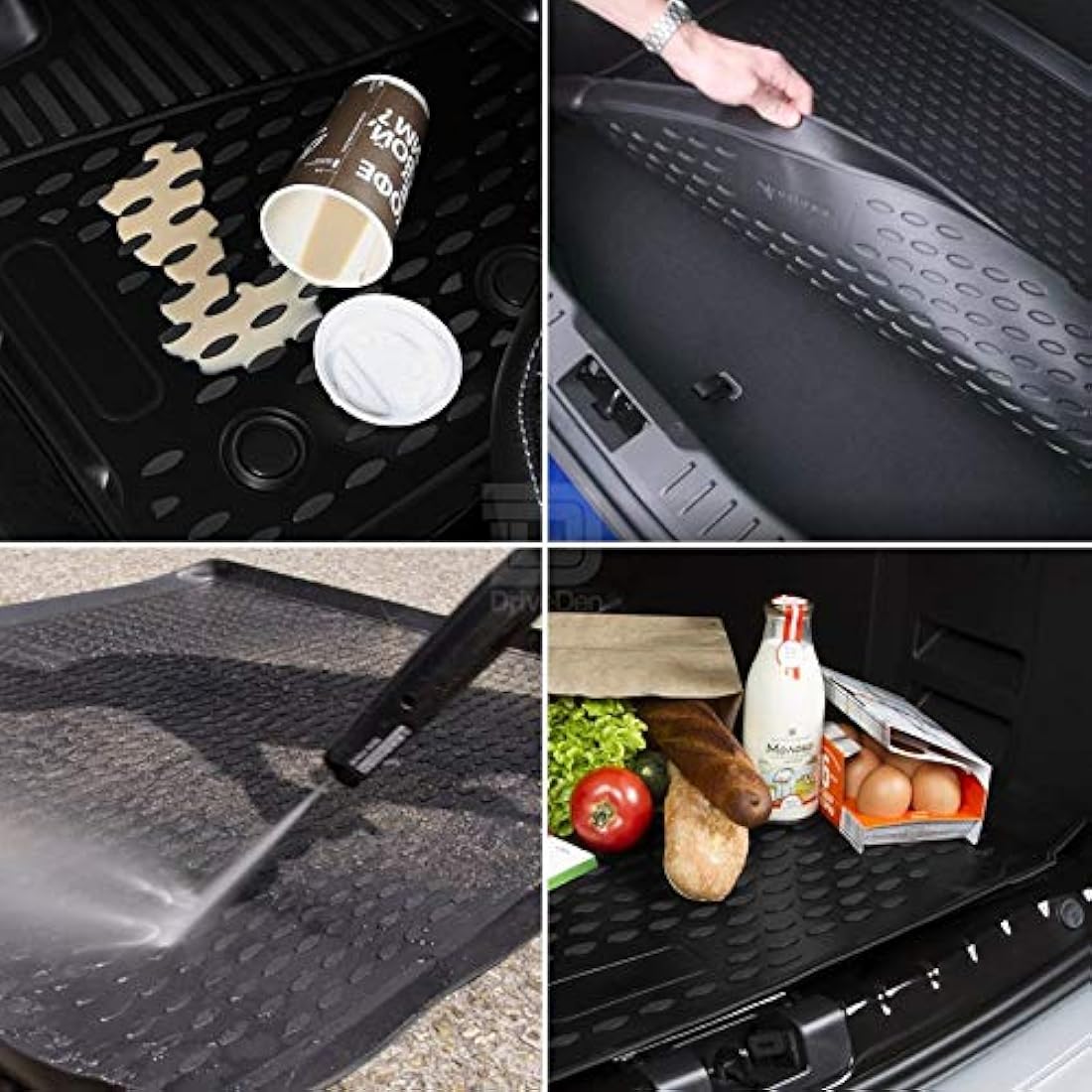 Novline MAT237 Custom Tailored Fit Black Rubber Boot Liner Tray Mat