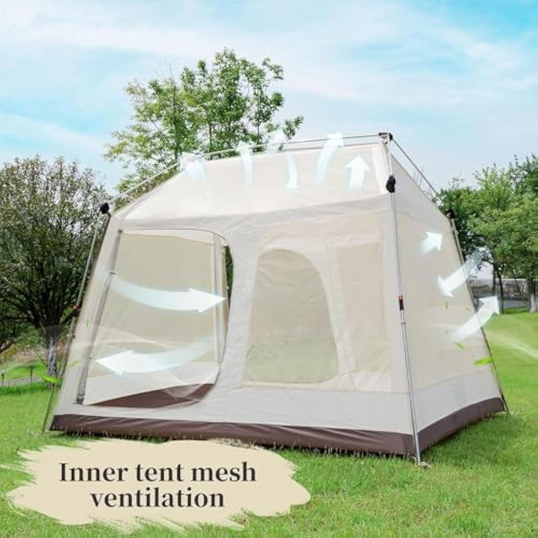 Camping Waterproof Tents Large Family Dome Tents for Outdoor Hiking Picnic Traveling Courtyard