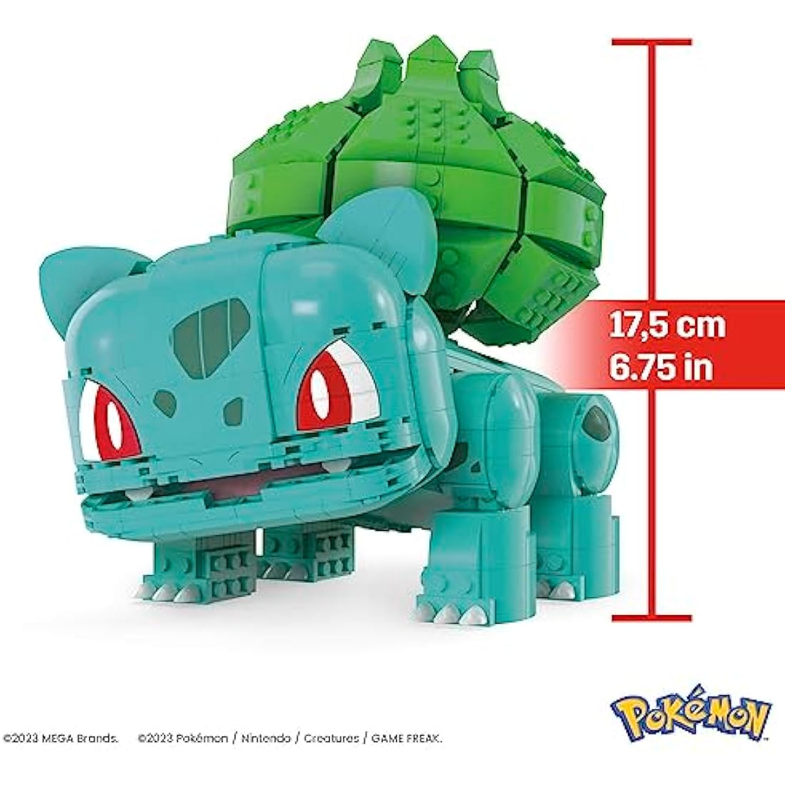 MEGA Pokémon Action Figure Building Toys for Kids, Jumbo Bulbasaur with 355 Pieces, Buildable and Poseable, 7 inches, 7 Year Old Gift Idea