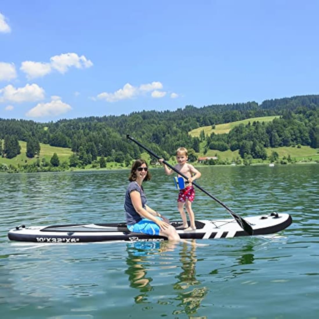 TIGERXBANG Inflatable Stand Up Paddle Board SUP Board with Kayak Seat |320x82x15cm| 305x82x15cm| for Adults/Kids| ISUP PaddleBoarding Complete Kit