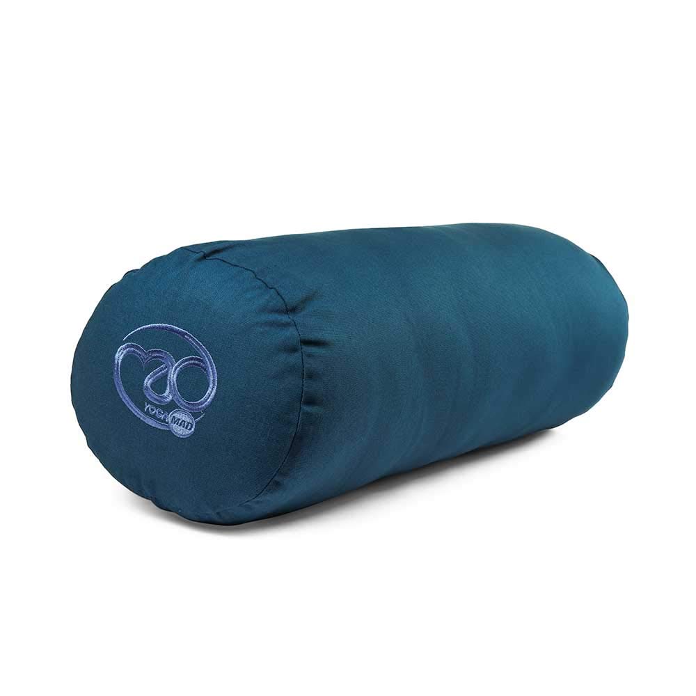 Yoga-Mad Yoga Bolster | Eco Friendly Buckwheat Bolster | 61cm x 23cm | Removable Washable Cover | Ideal for Yoga, Meditation and General Suppor