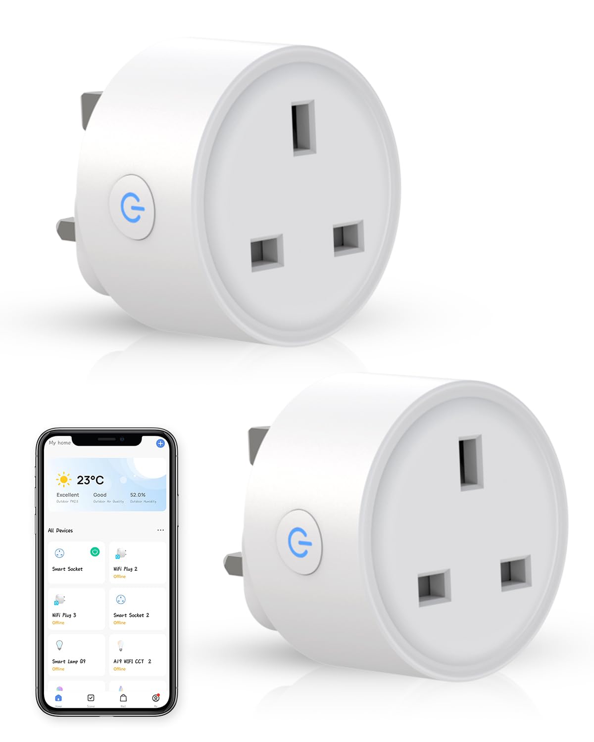 Smart Plug, WiFi Smart Outlet Compatible with Alexa & Google Home, AvatarControls App Voice Control with Timer, Mini Smart Alexa Socket, WiFi Smart
