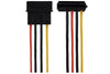 Maplin 4 Pin PSU Molex to 2x 15 Pin SATA Power Lead Cable - 0.35m