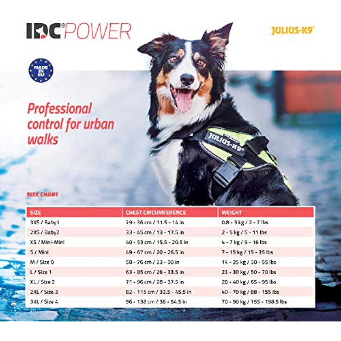 JULIUS-K9 IDC Powerharness, Size: XL/2, Crazy