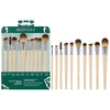 EcoTools Natural Beauty 10 Piece Brush Set - Vegan Tools For Full Face And Eye Looks: Liner, Shadow, Crease, Brow, Setting, Base. Cruelty-Free,