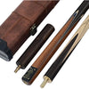 CUESOUL Classic Handmade 57 inches 18oz Rosewood 3/4 Jointed Snooker Billiard Pool Cue with Case, rosewood Butts and leathertte Protective Cue Case-9.5mm Tip Snooker Cue Set
