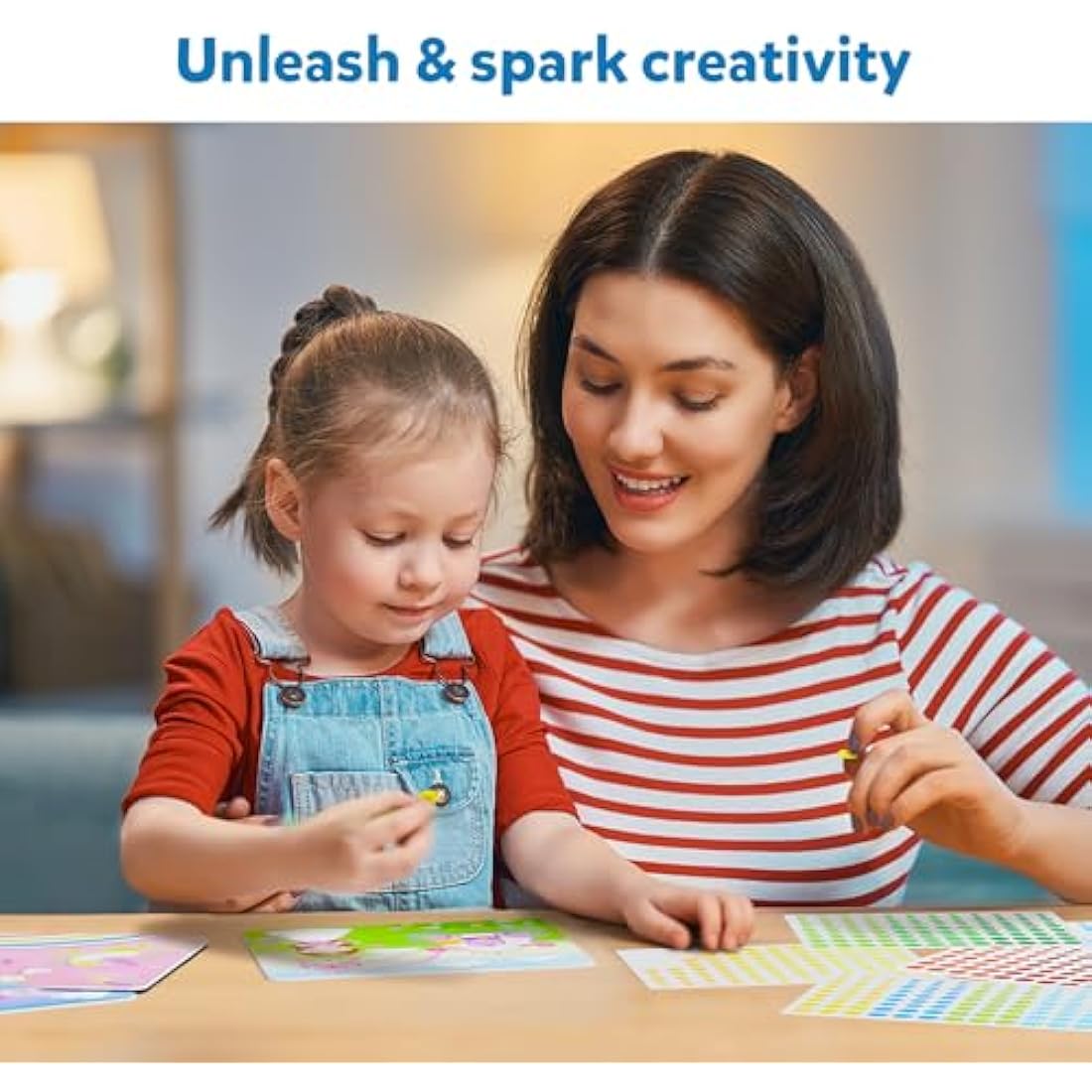 Skillmatics Dot It Sticker Art - Unicorns & Princesses, Mess-Free Fun for Kids, 500+ Stickers, Craft Kits, DIY Activity, Travel Toys, Gifts for Girls & Boys Ages 3, 4, 5, 6, 7