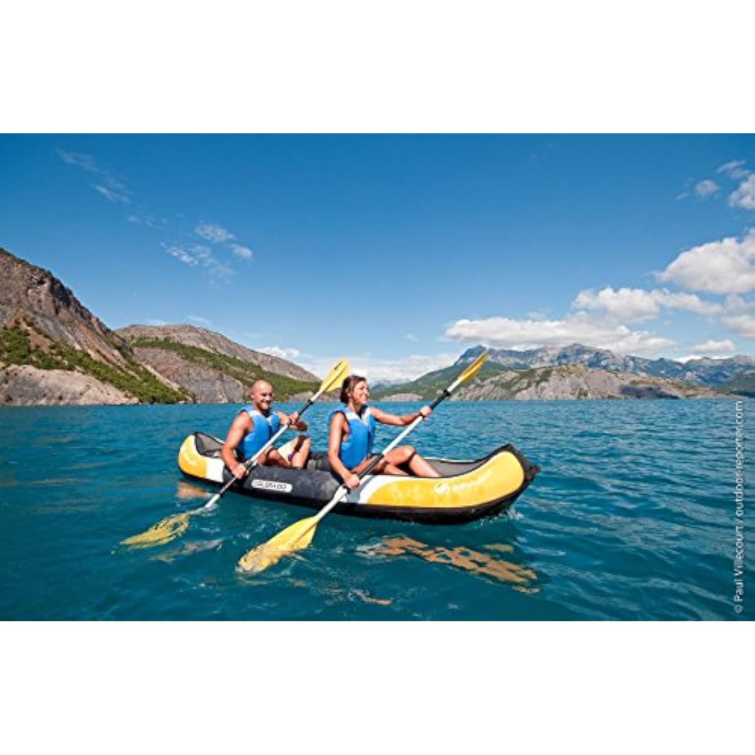 Sevylor Colorado Inflatable Kayak, Two Person, Sea Kayak with Bag, Stable and Comfortable, Ideal for Lakes or Sea Shores