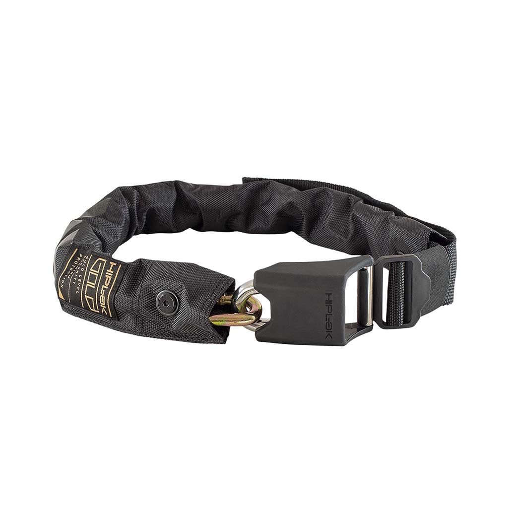 Hiplok Gold Wearable Bike Chain with Lock & 3 Keys - Black. 85cm Chain for Bicycle Lock. Lightweight & Wearable. Sold Secure Gold. 10 Yr Warranty